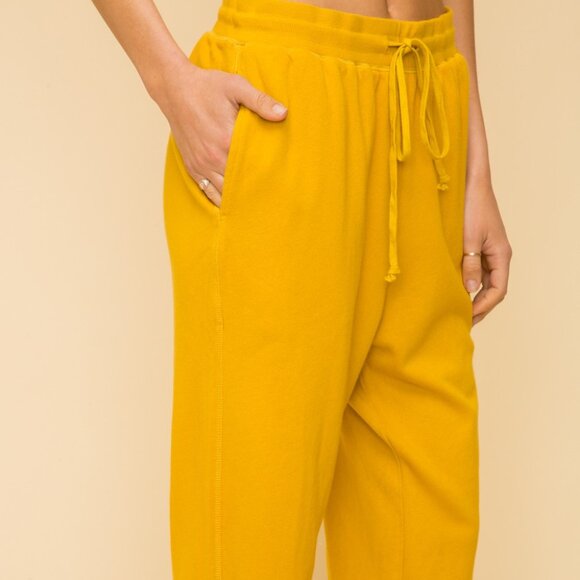 HEM & THREAD Mustard Tie-Dye Jogger Lounge Pants - Picture 4 of 6